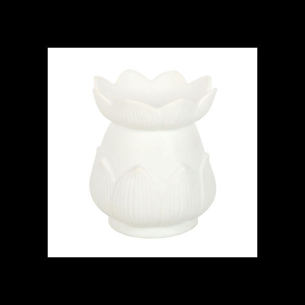 White Lotus Flower Oil Burner