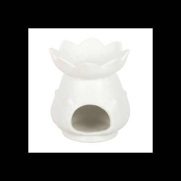 White Lotus Flower Oil Burner