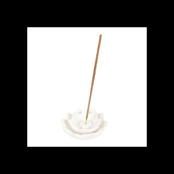 White Lotus Flower Incense Stick Holder