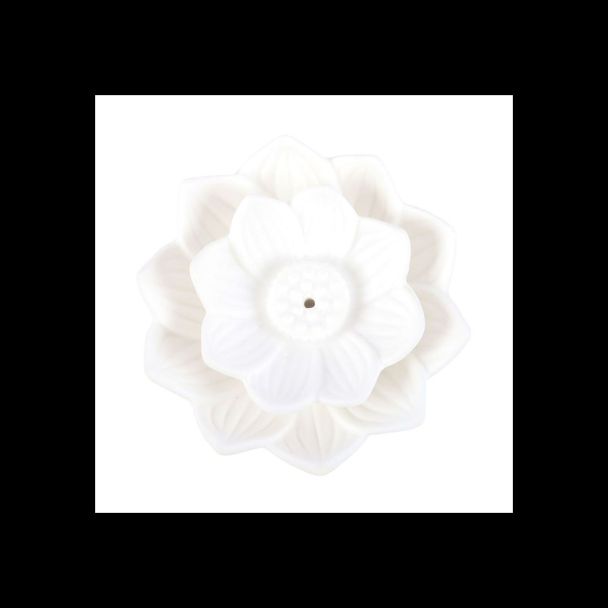 White Lotus Flower Incense Stick Holder