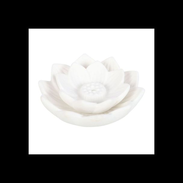 White Lotus Flower Incense Stick Holder