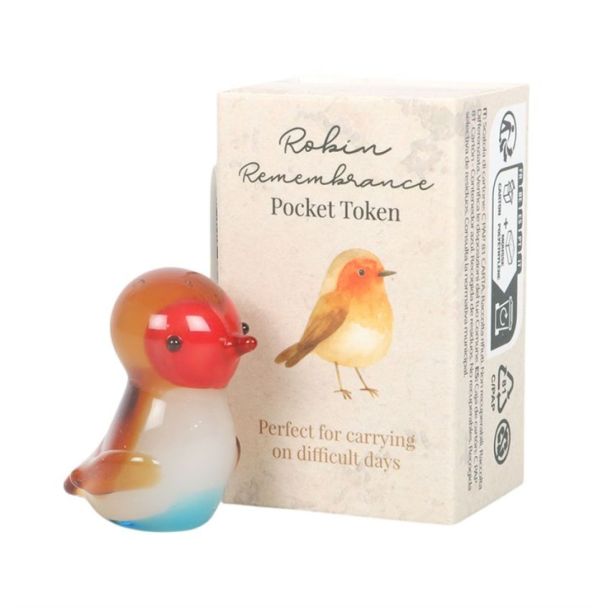 Set of 24 Robin Remembrance Pocket Tokens in Display