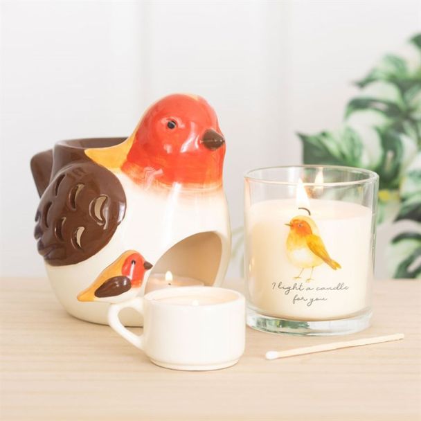Robin Shaped Oil Burner and Wax Warmer