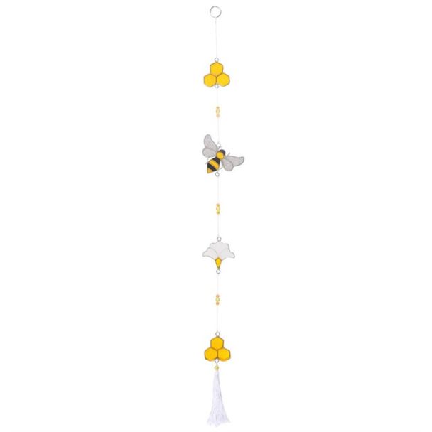 String of Bee and Honeycomb Suncatchers