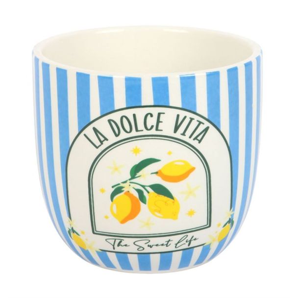 Blue Striped La Dolce Vita Plant Pot