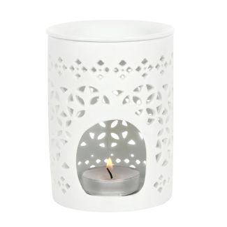 White Matte Cut Out Oil Burner 