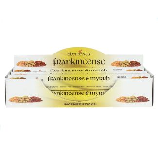 Set of 6 Packets of Elements Frankincense and Myrrh Incense Sticks 