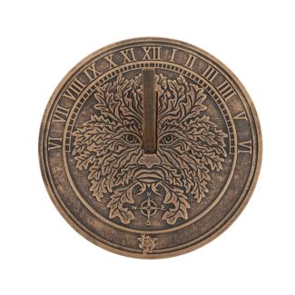 Green Man Terracotta Sundial by Lisa Parker