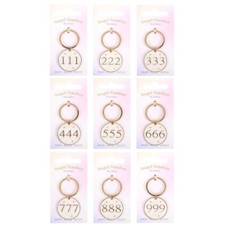 Pack of 9 Angel Number Keyrings