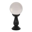 Small Clear Crystal Ball on Stand