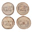 Set of 4 Printed Log Coasters 