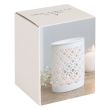 White Matte Lattice Cut Oil Burner 