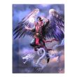 19x25cm Air Element Wizard Canvas Plaque by Anne Stokes