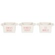 Set of 3 Ceramic Christmas Snack Bowls