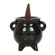 Pentagram Cauldron Ceramic Incense Holder 