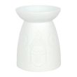 White Ceramic Buddha Face Oil Burner and Wax Warmer