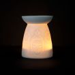 White Ceramic Buddha Face Oil Burner and Wax Warmer