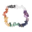 Set of 24 Chakra Crystal Chip Bracelets in Display Box