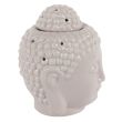 Small Grey Buddha Head Oil Burner