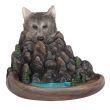 Grey Wolf Cliff Backflow Incense Burner
