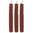 Set of 6 Brown Beeswax Spell Candles