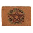 Natural Winter Solstice Pentagram Doormat