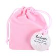 I Love You Rose Quartz Crystal Heart in a Bag