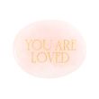 You Are Loved Rose Quartz Crystal Palm Stone