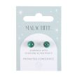 Malachite Semi Precious Crystal Earrings