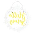 Hello Spring Hanging Daisy Wreath Decoration