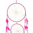 Pink Triple Dreamcatcher with Feathers