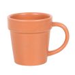 Plain Plant Pot Ceramic Mug and Shovel Spoon 
