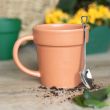 Plain Plant Pot Ceramic Mug and Shovel Spoon 