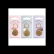 Set of 18 Gold Crystal Keyrings on Display