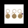 Set of 18 Gold Crystal Keyrings on Display