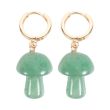 Aventurine Crystal Mushroom Earrings