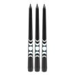 Set of 3 Black Magic Moon Phase Taper Candles 