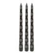 Set of 3 Black Magic Pentagram Taper Candles 
