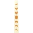 Set of 3 Off White Moon Phases Taper Dinner Candles