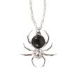 Black Obsidian Spider Pendant Necklace