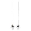 Black Obsidian Spider Threader Earrings