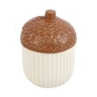 Autumn Acorn Ceramic Storage Jar