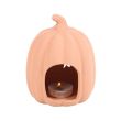 9cm Terracotta Pumpkin Tealight Holder