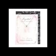 Rose Quartz Crystal Moon Necklace on Greeting Card
