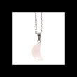 Rose Quartz Crystal Moon Necklace on Greeting Card