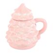 Pink Christmas Tree Shaped Mug