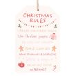 Sugarplum Fun Christmas Rules Hanging Sign
