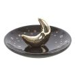 Gold Crescent Moon Incense Stick Holder