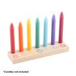 Seven Chakras Wooden Energy Candle Holder
