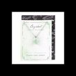Green Aventurine Crystal Moon Necklace on Greeting Card